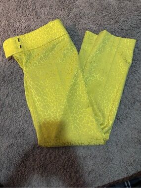 LOFT Yellow Jacquard Pants